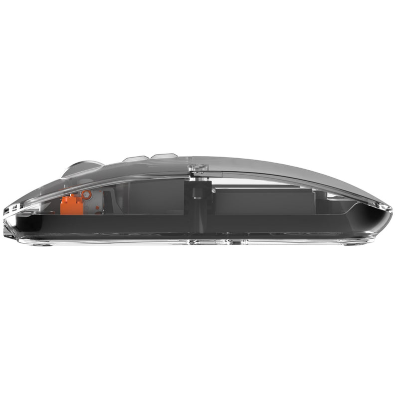 XtremeMac Souris Ergonomique Multi-Appareils | Bluetooth & USB-A | Design Transparent