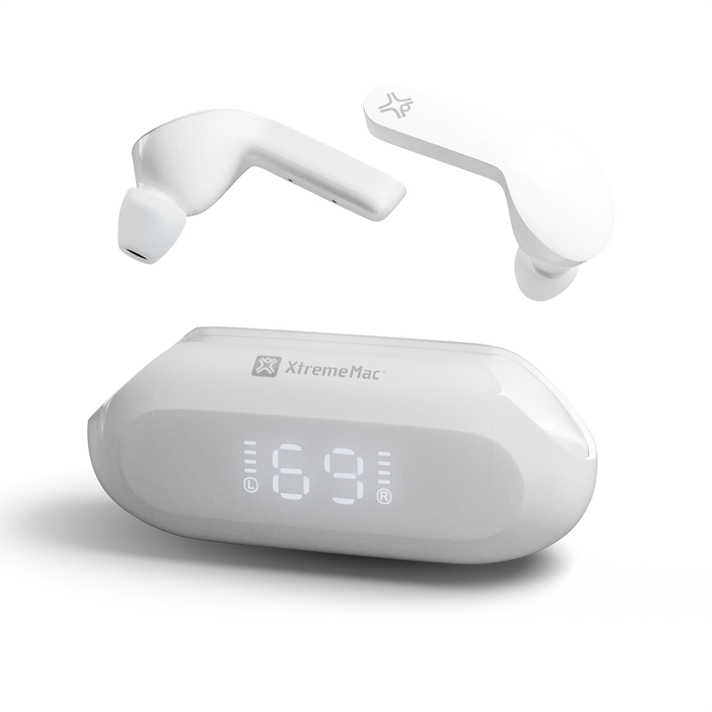 XtremeMac X-TWIST: Wireless Earbuds with Smart LED Case | 16H Battery Life