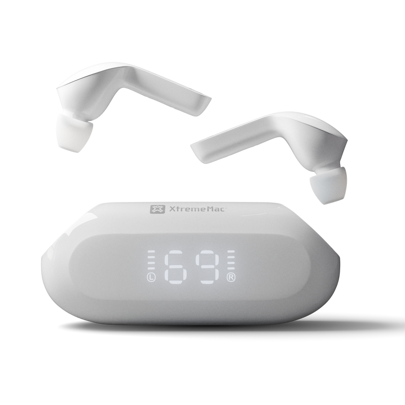 XtremeMac X-TWIST: Wireless Earbuds with Smart LED Case | 16H Battery Life