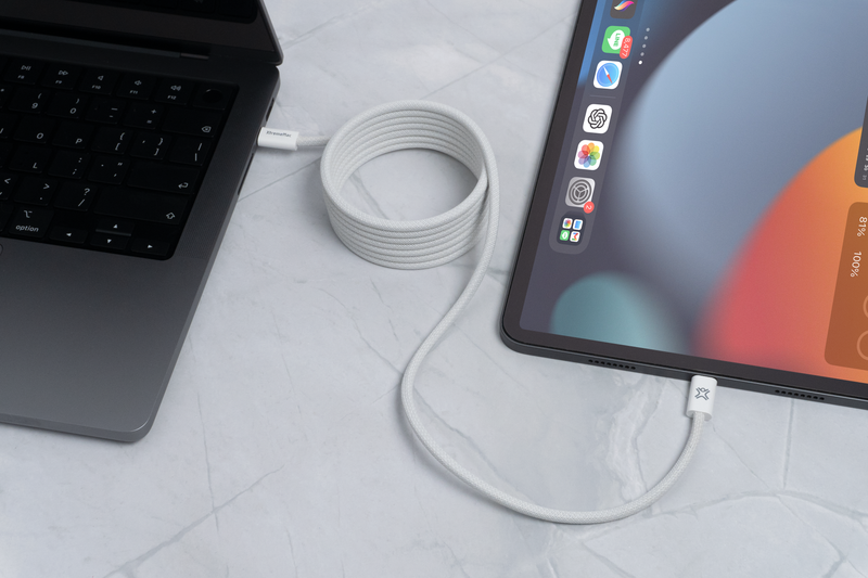 XtremeMac X-Magnet : Câble USB-C magnétique de 2 m | Charge rapide 60 W