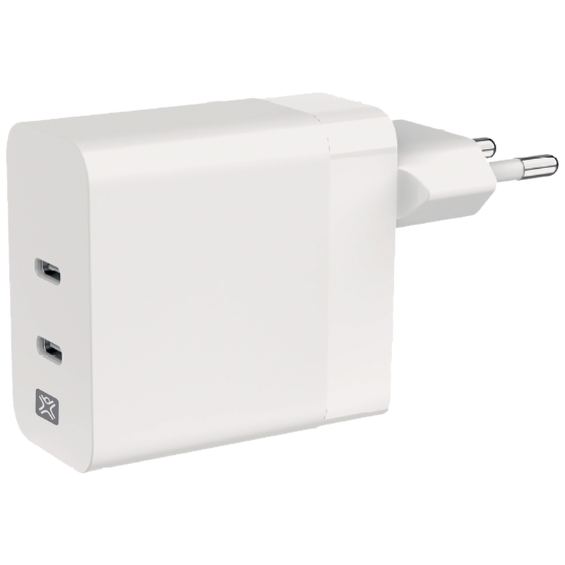 XtremeMac Cargador Dual USB-C de 65W | PD Ecológico para MacBook y iPhone