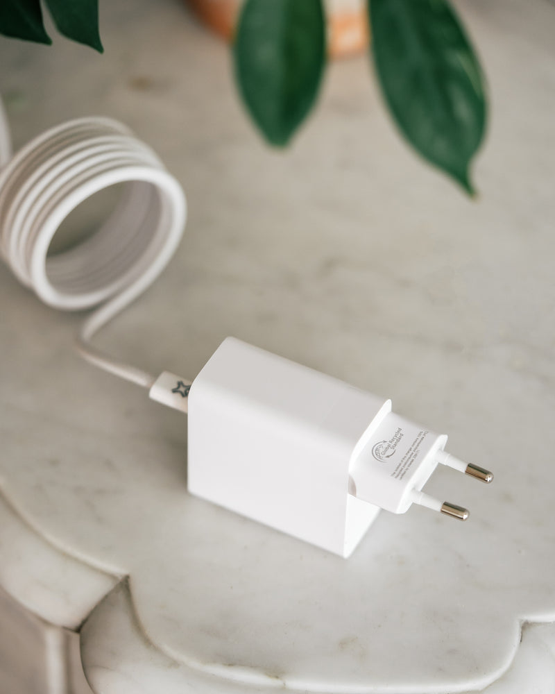 XtremeMac Chargeur Dual USB-C 65W | PD Écologique pour MacBook et iPhone