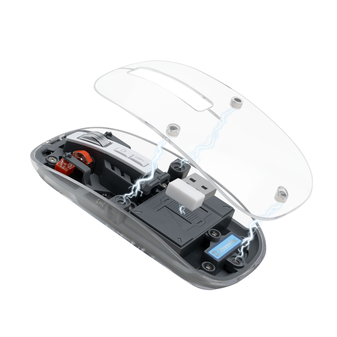 XtremeMac Ergonomic Multi-Device Mouse | Bluetooth & USB-A