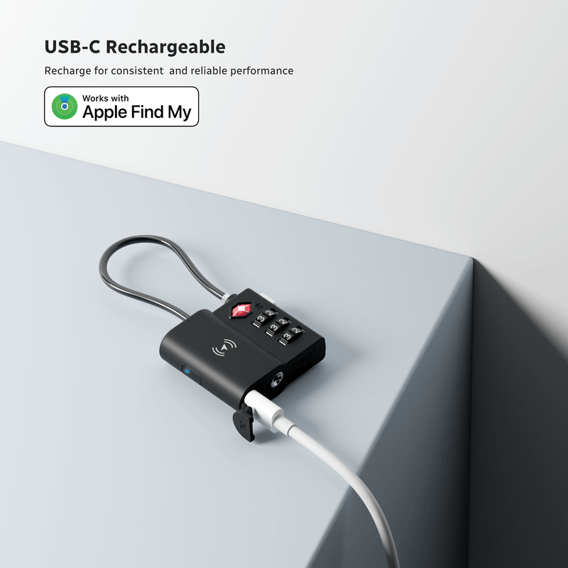 X-Lock Pro: Apple Find My Smart Lock | TSA-Approved & USB-C – Xtrememac