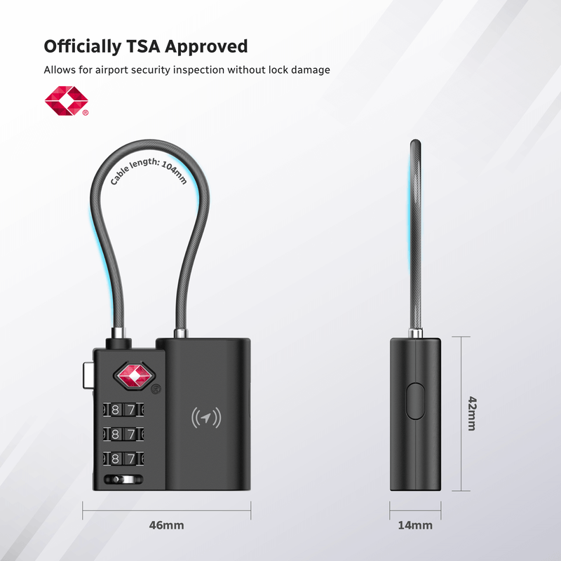 X-Lock Pro: Apple Find My Smart Lock | TSA-Approved & USB-C – Xtrememac